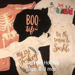 Assorted Holiday NB Onesies/Outfits/Tops